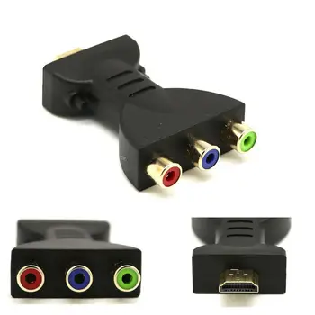 Skaitmeninio signalo AV 1080p HDMI į VGA adapteris vyras į 3 RCA Audio video kabelis RGB spalvų skirtumas komponento jungtis