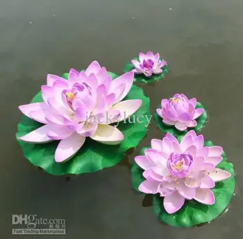 Skersmuo 60cm Dideles dirbtines lotoso gėlė, Plūduriuojantis baseinas, apdaila šešių spalvų sandėlyje nemokamas pristatymas