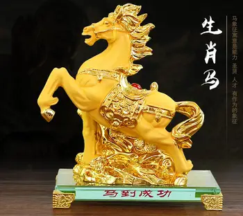 Smėlio Aukso Žirgas Kambarį Išdėstymas, Jodinėjimas, kad Sėkmingai Įdarbinimo Gyvūnų Auksinė Namų Puošybai Darbalaukio Vestuvių amatų