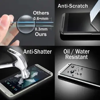 Sony Xperia C5/C5 Ultra Rinkinys, 3 vnt grūdintas stiklas screen protector anti-scratch ultra plonas lengva įdiegti