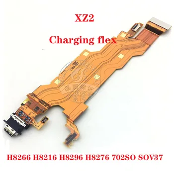 Sony Xperia XZ2 H8266 H8216 H8296 H8276 702SO SOV37 uodegą įkiškite kabelį USB sąsaja įkrovimo kabelis flex įkrovimo sąsają