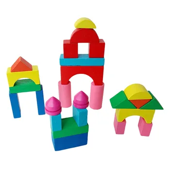 Spalvinga Pastato Medinių Blokų 26 Vnt Geometrinis Surinkti Blokai Ankstyvasis Ugdymas Švietimo Mediniai Žaislai Vaikams