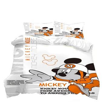 Sporto Fuksija antklode padengti rinkinį mergaitėms miegamasis dekoro Mickey Mouse Patalynės Vieno dydžio antklode padengti dvigule lova queen karaliaus Vaikai 3D