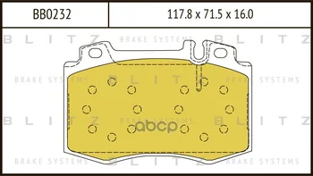 Stabdžių diskas pagalvėlės Mercedes W163/w220 cdi 98-blitz str. BB0232