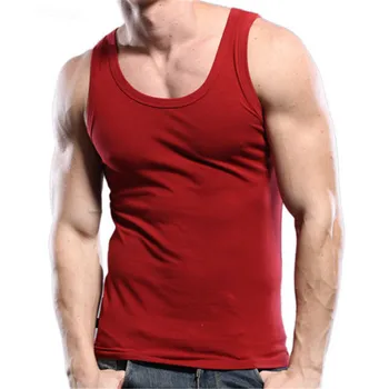 Stilingas Fitneso Mens Tank Top * Slim Fit Paprasto Tuščių Kvadratinių Kaklo Nany Blue Marškinėliai Be Rankovių Undershirt 2020 Mens Drabužius 1310
