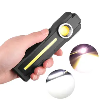 Studyset Įkraunamas LED+COB Darbą Šviesos Nešiojamų Magnetiniai Veidrodėliai USB Įkrovimą, Kišeninis Žibintuvėlis