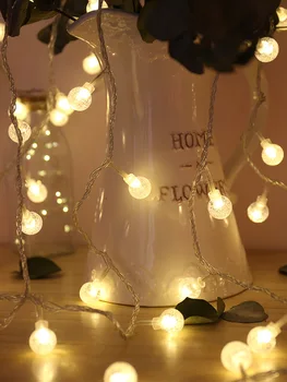 Styginių šviesos burbulas mažą kamuoliuką žibintai užuolaidų šviesos lauko, patalpų, miegamojo lango dekoracijos Kalėdų medžio apdaila šviesos