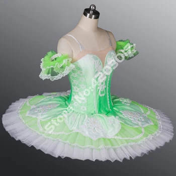 Suaugusiųjų Gradientas Žalia Profesionalių Baleto Tutus Veiklos Baleto Moterų Klasikinio Etape Baleto Suknelė Mergaičių Šokių Drabužiai B1089A