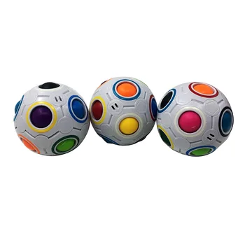 Suaugusiųjų vaikų galvosūkis futbolo magic cube Rainbow Magic ball žaislai išskleidimo žaislai
