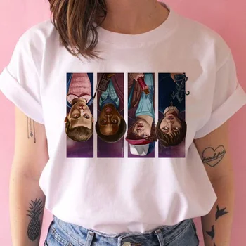 Svetimas Viskas Aukštyn kojom t-shirt moterims, atsitiktinis 2020 pora marškinėlius vasaros estetinės viršų
