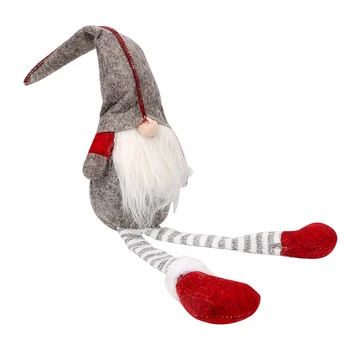 Sėdi Lėlės Kalėdų Dovana Kalėdų Dekoracijas Namų Puošybai Naujųjų Metų Pliušinis Žaislas Mielas Sėdi ilgakojis Elf Vakarienę