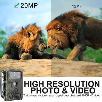 Takas Kamera 42 Infraraudonųjų spindulių LED Medžioklės Kamera 12MP 1080P IP56 Vandeniui Laukinės gamtos Vaizdo Kamera Naktinio foto spąstus scout