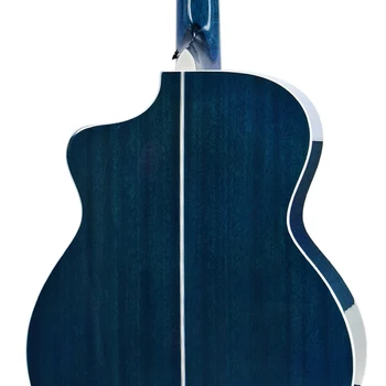 Tayste Gitara 40 colių Akustinių Guitarra 6 Stygos Raudonmedžio Aukščiausios Kokybės Juodas) Blue (mėlynas Medinis blizgančios Styginis Instrumentas TS430-BK