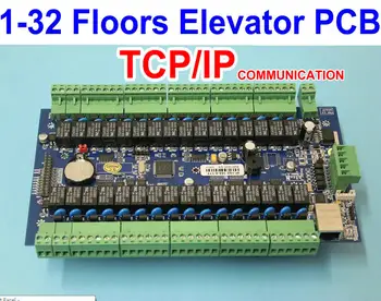 TCP/IP Tinklo ryšį Nuo 1 iki 32 Aukštų biurų Pastatas Liftas Valdytojas Skydelis PCB,Liftas ControlPCB Skydelis withWG26/34