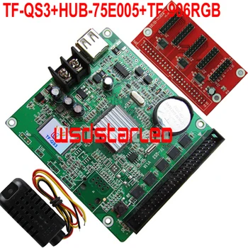 TF-QS3+HUB-75E005+TF-906RGB Temperatūra ir Drėgmė Jutiklis 320*64 160*128 USB Full asinchroninis LED kontrolės kortelė