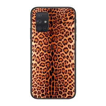 Tigras, leopardas odos, Telefono dėklas Korpuso Samsung Galaxy 50 51 20 71 70 40 30 10 E 4G 5G S Juoda Korpuso Meno Elementų Dangtelį
