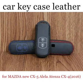 Tik Raudona tinka MAZDA naujas CX5 Alela Atenza CX4(2016 m.) natūralios odos automobilių klavišą padengti Vertus siuvimo PASIDARYK pats labai pardavimas