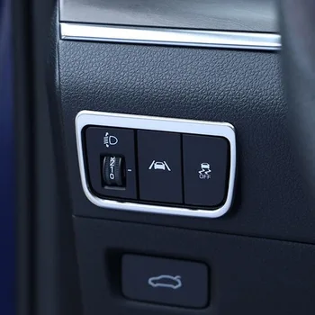 Tonlinker Interjero Automobilio Žibintų Kontrolės Dangtelio Lipdukas, Skirtas KIA K5 OPTIMA 2020-21 Automobilių Stilius 1PCS Nerūdijančio plieno Dangtis Lipdukai
