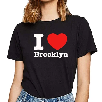Topai Marškinėliai Moterims, i love brooklyn new york Juokinga Harajuku Užsakymą Moterų Marškinėlius