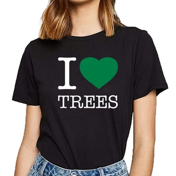 Topai Marškinėliai Moterims man patinka medžiai, Tinkami Užrašai Užsakymą Moterų Marškinėlius