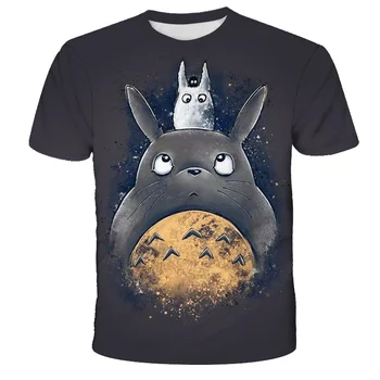 Totoro marškinėliai Studio Ghibli Kūdikių Japonų Animacinių filmų, Anime, Vaikiški marškinėliai Hayao Miyazaki Vaikų dėvėti Drabužiai, Kawaii Kostiumas