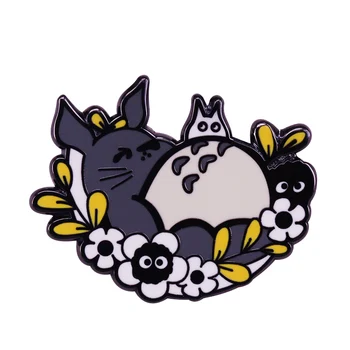 Totoro Miega Pilvo iki Autoboxdesign Emalio Smeigtukai Mano Kaimynystėje Studio Ghibli Anime Pin Ženklelis