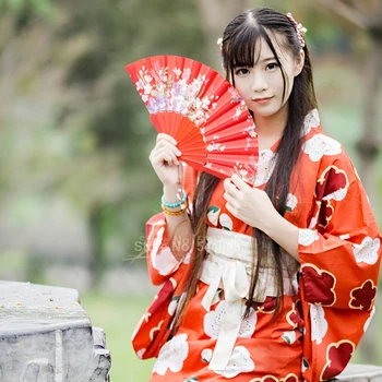 Traje de Kimono japonés para mujer, vestido Haori asiático Obi Yukata Harajuku Gėlių Hanfu, vestido de hada Cospaly, ropa de