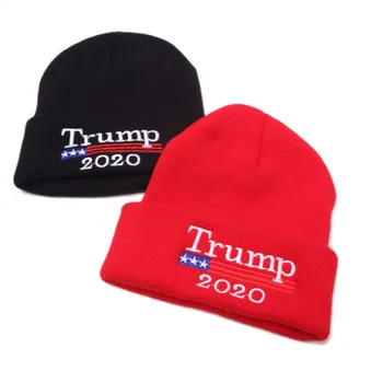 Trump 2020 Amerikos Vėliavos Žvaigždžių ir Juostų žieminė Kepurė Megzti Beanie Skrybėlių Vyrams, Moterims