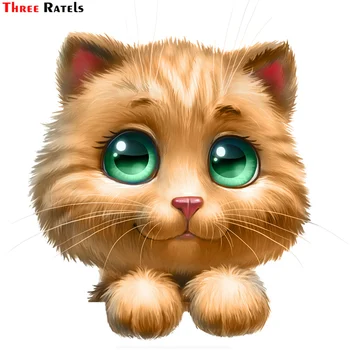 Trys Ratels TRL750# 14x14.2cm kačiukas katė automobilių lipdukai, juokinga automobilių lipdukas auto lipdukai