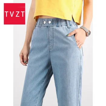 TVZT 2020 Naujos Haremo Kelnės Derliaus Aukšto Juosmens Džinsai Moteris Slim Stiliaus Pieštuku Jean Streetwear Mygtukai Užtrauktukas Ponios Džinsai