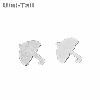 Uini-Uodega naujas karšto pardavimo 925 sterlingas sidabro mielas šepečiu mažas skėtis auskarai mados laukinių mažų šviežių ausų papuošalai GN319