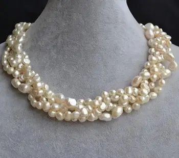 Unikalus Perlų papuošalų Parduotuvėje Vestuvių Perlų Vėrinį Balta Baroko Originali Gėlavandenių Perlų Vėrinį Fine Jewelry Vestuvių Dovana