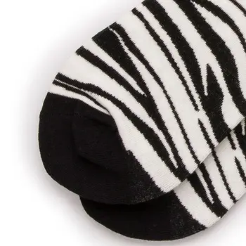 Unisex Hip-Hop Street Juokinga Įgulos Kojinės Kūrybos Juoda Balta Zebras Stripes Gyvūnų Spausdinti Harajuku Riedlentė Kojinės