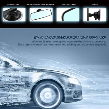 Universalus Automobilių Galinis Veidrodėlis Platus kampas galinio vaizdo Veidrodis Auto Salono Galinio vaizdo Veidrodis Su PVC Gyvis CZC-100