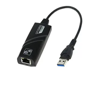 USB 3.0 Gigabitų Eterneto Kortelė, USB į RJ45 Ethernet LAN RJ45 (10/100/1000) Mbps Tinklo Adapteris, Black