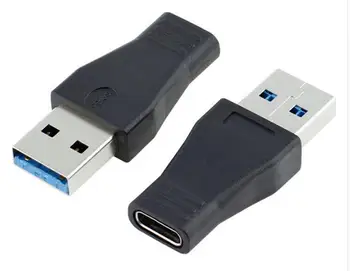 Usb 3.1 Tipas-C moterį, USB 3.0 Male Adapter Konversijos Jungtis Juoda