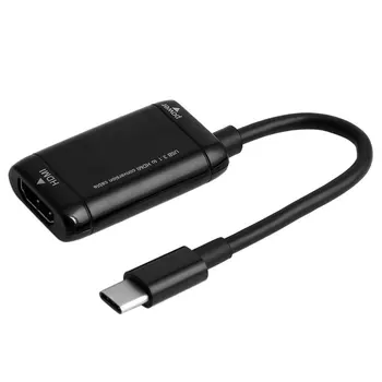 USB-C C Tipo HDMI-suderinama Splitter su Maitinimo Prievadas Funkcija USB 3.1 C Tipo Konverteris Vyrų ir Moterų MHL 