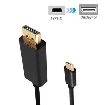 USB-C C Tipo USB 3.1-Display Port DP 4K HDTV Konverteris Auksą, padengtą Adapterio Kabelis, skirtas Macbook KOMPIUTERIUI