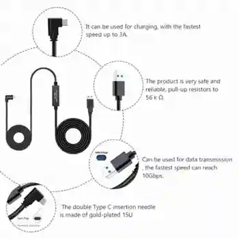 USB-C Kabelio Oculus Quest 2 Link Cable USB3.2 Suderinamumo Stačiu Kampu Tipas-C 3.2Gen1 Spartos Duomenų Perdavimo spartusis įkrovimas