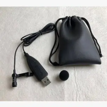 USB Lavalier Microphone Įrašą apie Apykaklės Kondensatoriaus Atvartas Mic PC Išmaniųjų Telefonų