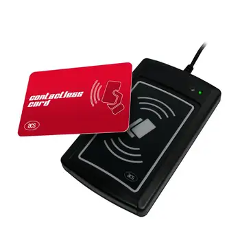 USB Mi kaina UID ISO 14443 Bekontaktis Smart Card Reader Paramos NESLĖPĖ Klaviatūros Klasės ACR1281U-C2