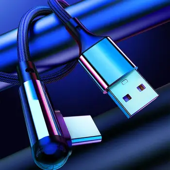 USB Tipo C Kabelio Alkūnė Duomenų Linijos Nailono Tinklelio Greito Įkrovimo Linijos Mokestis Duomenų Laidas Žaisti, O Įkrovimo Lengva Naudoti Patogumas