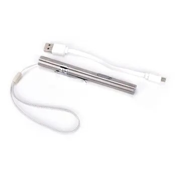 USB Įkraunamas LED Žibintuvėlis Galingas Mini Cree LED Žibintuvėlis XML atsparus Vandeniui Dizainas Pen Kabinti Su Metalo Klipas