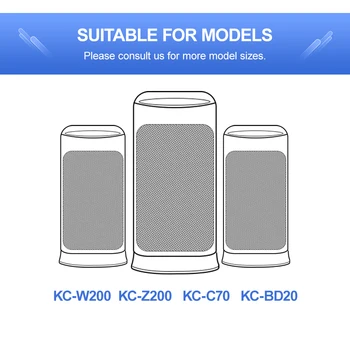 Už FZ-C70VFS aktyvios anglies filtrai oro valymo KCC70SW KC-W200SW KI-DX50 oro valymo filtras 370*240*3mm