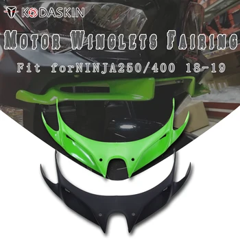UŽ KAWASAKI Ninja Ninja 250 400 2018 2019 Priekinio Lauktuvės Aerodinaminis Winglets ABS Plastiko, Dangtelis Apsaugos Darbuotojas Ninja250 400 18