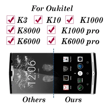 Už oukitel k1000 pro stiklo k6000 pro apsauginį stiklą k3 k10 k8000 screen protector 9h grūdintas apsaugoti glas apsauginės plėvelės