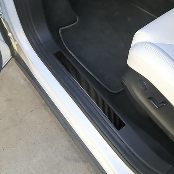 Už Tesla Model-X Automobilio Anglies Pluošto Lipdukas Tesla X Ribą Juostelės Anglies Pluošto Lipdukas 4Pcs
