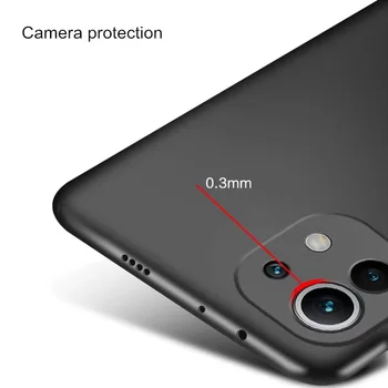 Už Xiaomi Mi 11 Atveju Fotoaparatas Objektyvo Filmas + Grūdintas Stiklas Screen Protector Filmas Mi11 Pro Matinio Slim TPU Minkštas Galinį Dangtelį
