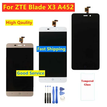 Už ZTE BLADE X3 D2 A452 t620 LCD ekranas ir touch ekranas skaitmeninis keitiklis visiškai pakeisti ZTE A452 LCD