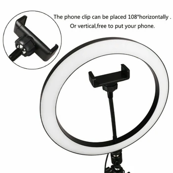 Užpildykite Šviesa Trikojo LED Žiedo Lempos Mobiliojo Telefono Laikiklis Rinkinys Selfie Fotografijos Grožio Lempos Karšto